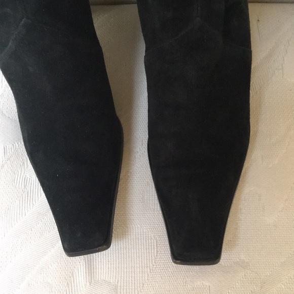 Sergio Rossi Black Suede High Boots Size 6 - Picture 4 of 6